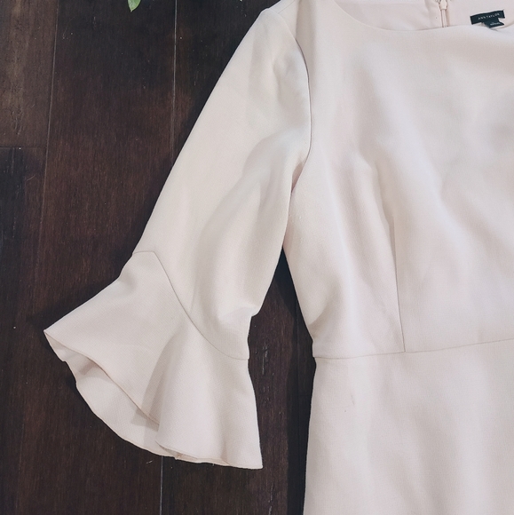 Ann Taylor Double Weave Flounce Sheath Dress Size 12 - Picture 9 of 9